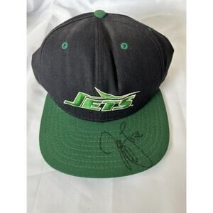 Vintage N Y Jets Ball Cap Signed By Jeff Lageman # 56